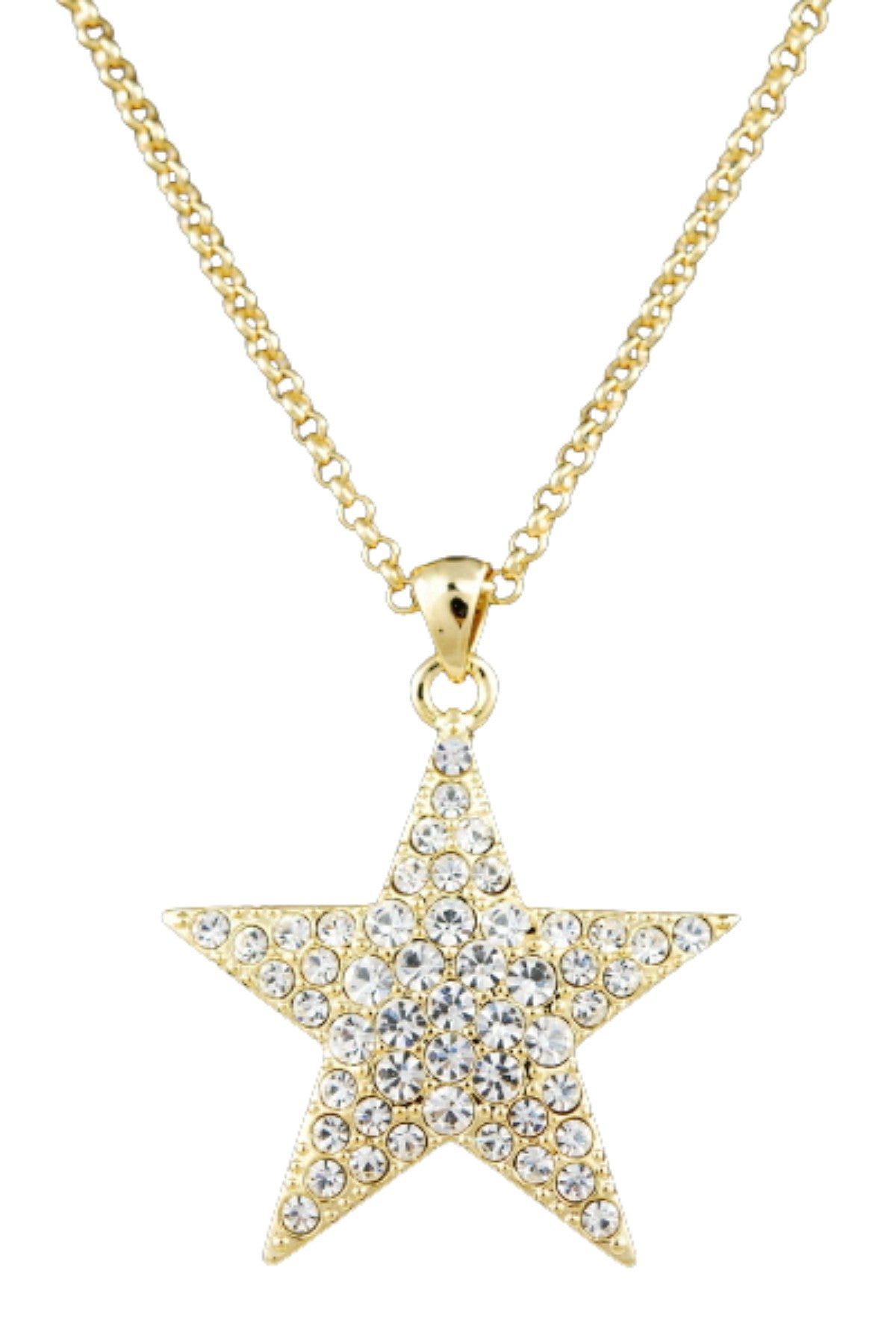 Studded star pendant necklace-0