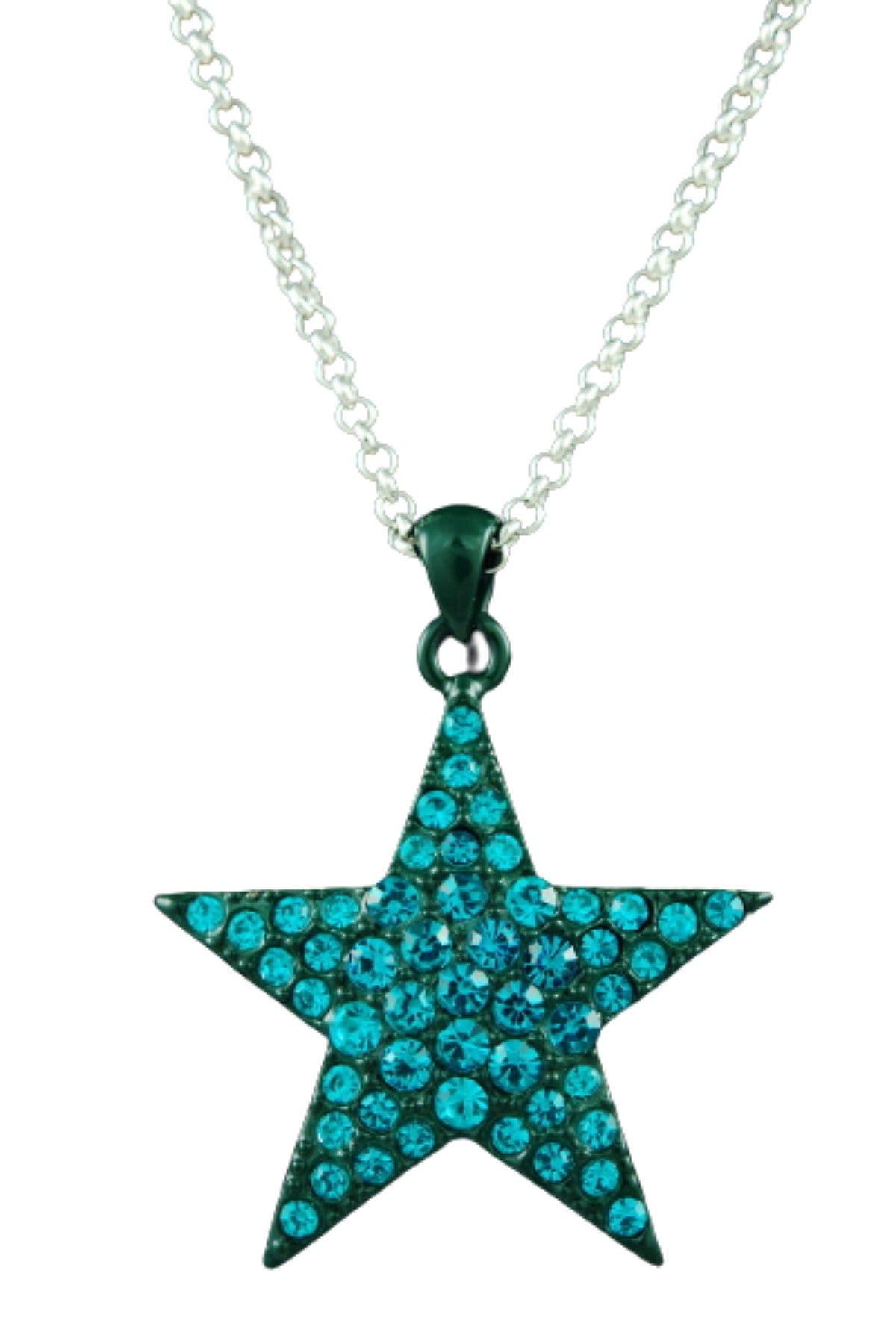 Studded star pendant necklace-1