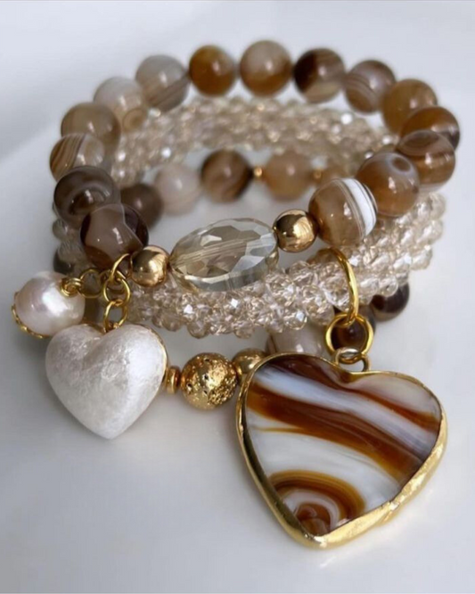 Tiger Eye and Pearl Bracelet