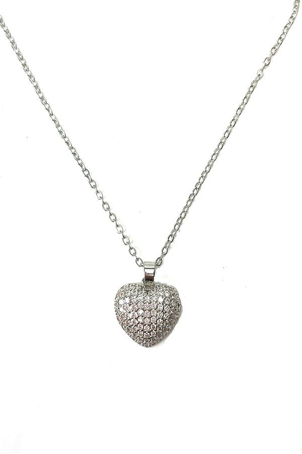 Pave Heart Necklace-0