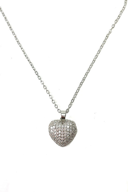 Pave Heart Necklace-0