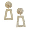 RHINESTONE GEOMETRIC SHAPE DROP CLIP ON EARRINGS-1