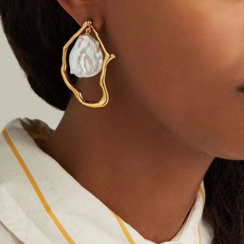 Irregular Pearl Earrings - Jewelry Trends USA