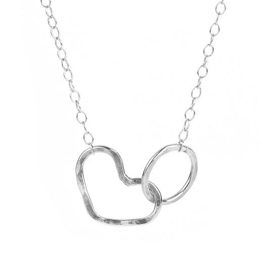 Namaste Necklace - Heart and Circle Infinity Necklace-1