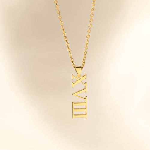 Roman Numerals Necklace, Birthday Gift For Her, Mom Birthday Gift