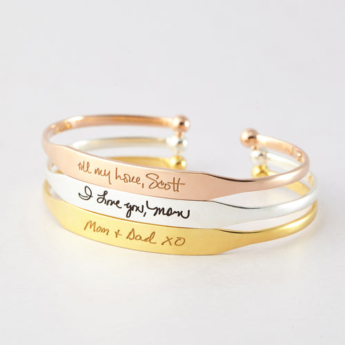 Handwritten Bracelet Memorial Handwriting Jewelry