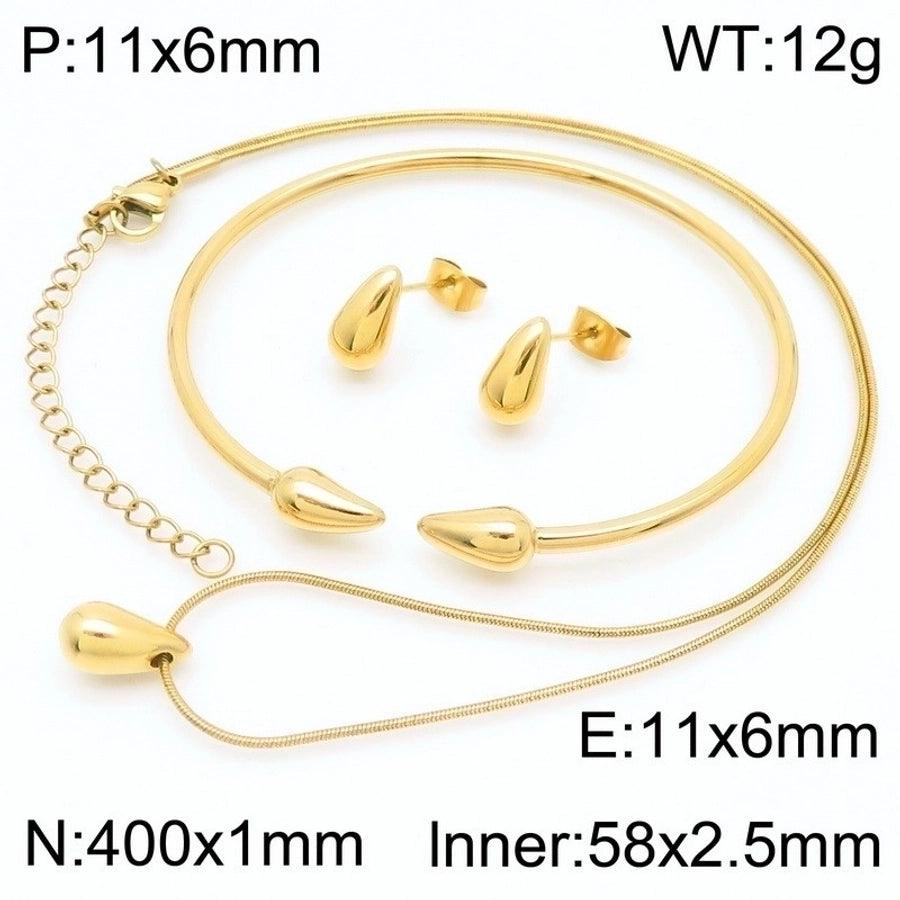 1 Pair Modern Style Simple Style Solid Color Plating Stainless Steel 18K Gold Plated Earrings