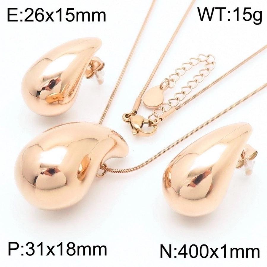 1 Pair Modern Style Simple Style Solid Color Plating Stainless Steel 18K Gold Plated Earrings