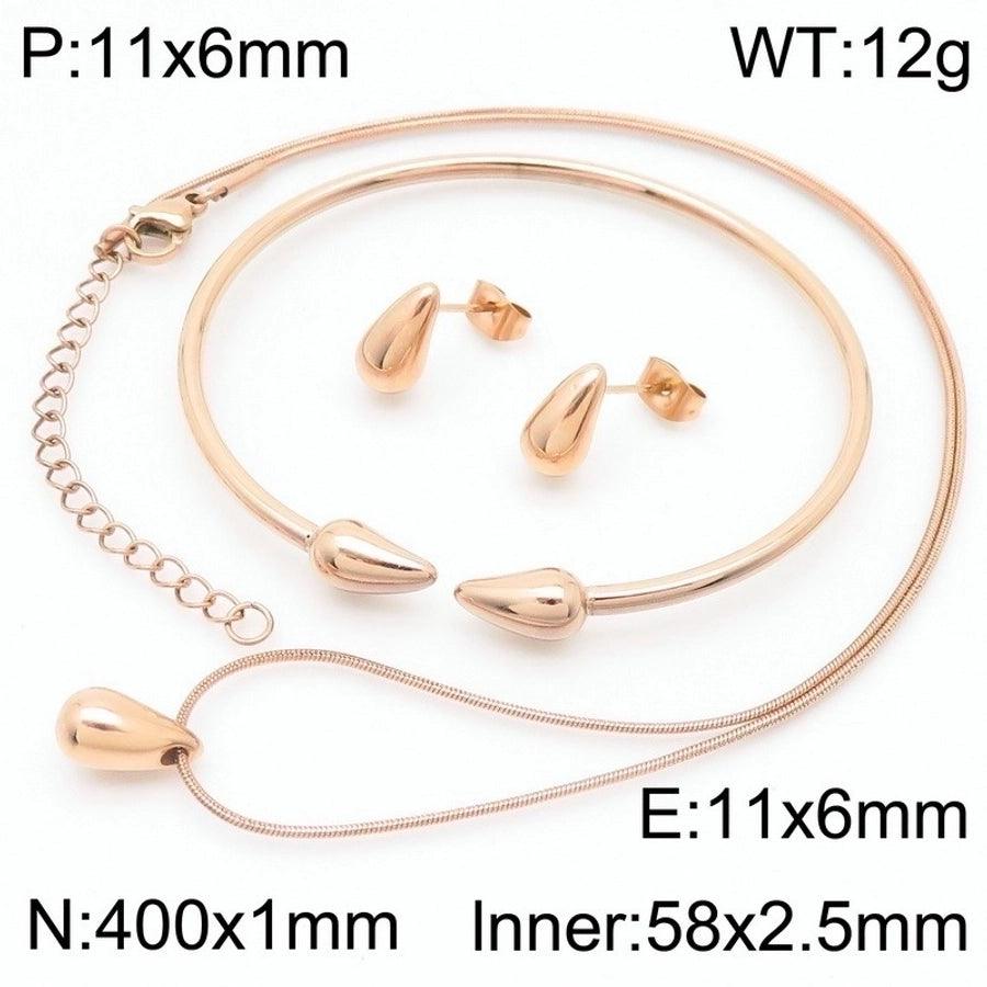 1 Pair Modern Style Simple Style Solid Color Plating Stainless Steel 18K Gold Plated Earrings