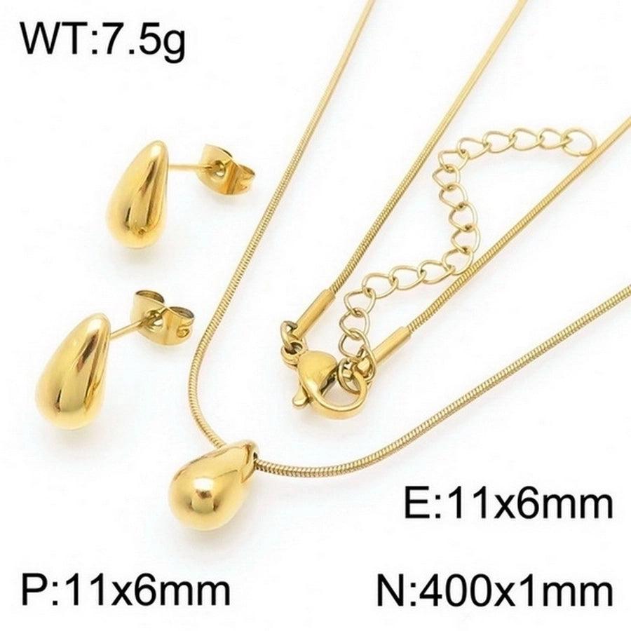 1 Pair Modern Style Simple Style Solid Color Plating Stainless Steel 18K Gold Plated Earrings