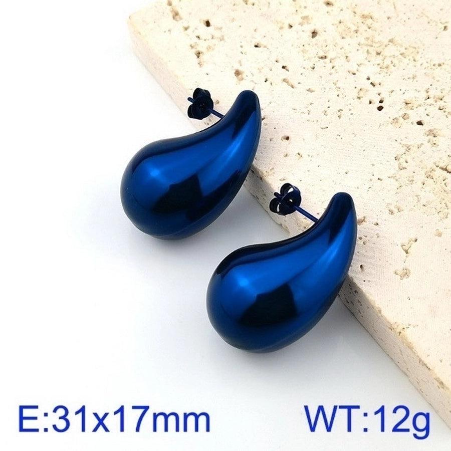 1 Pair Modern Style Simple Style Solid Color Plating Stainless Steel 18K Gold Plated Earrings