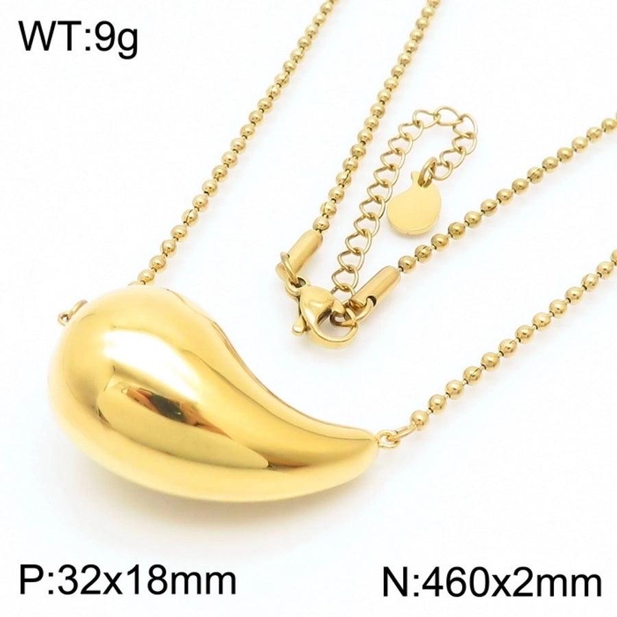 1 Pair Modern Style Simple Style Solid Color Plating Stainless Steel 18K Gold Plated Earrings